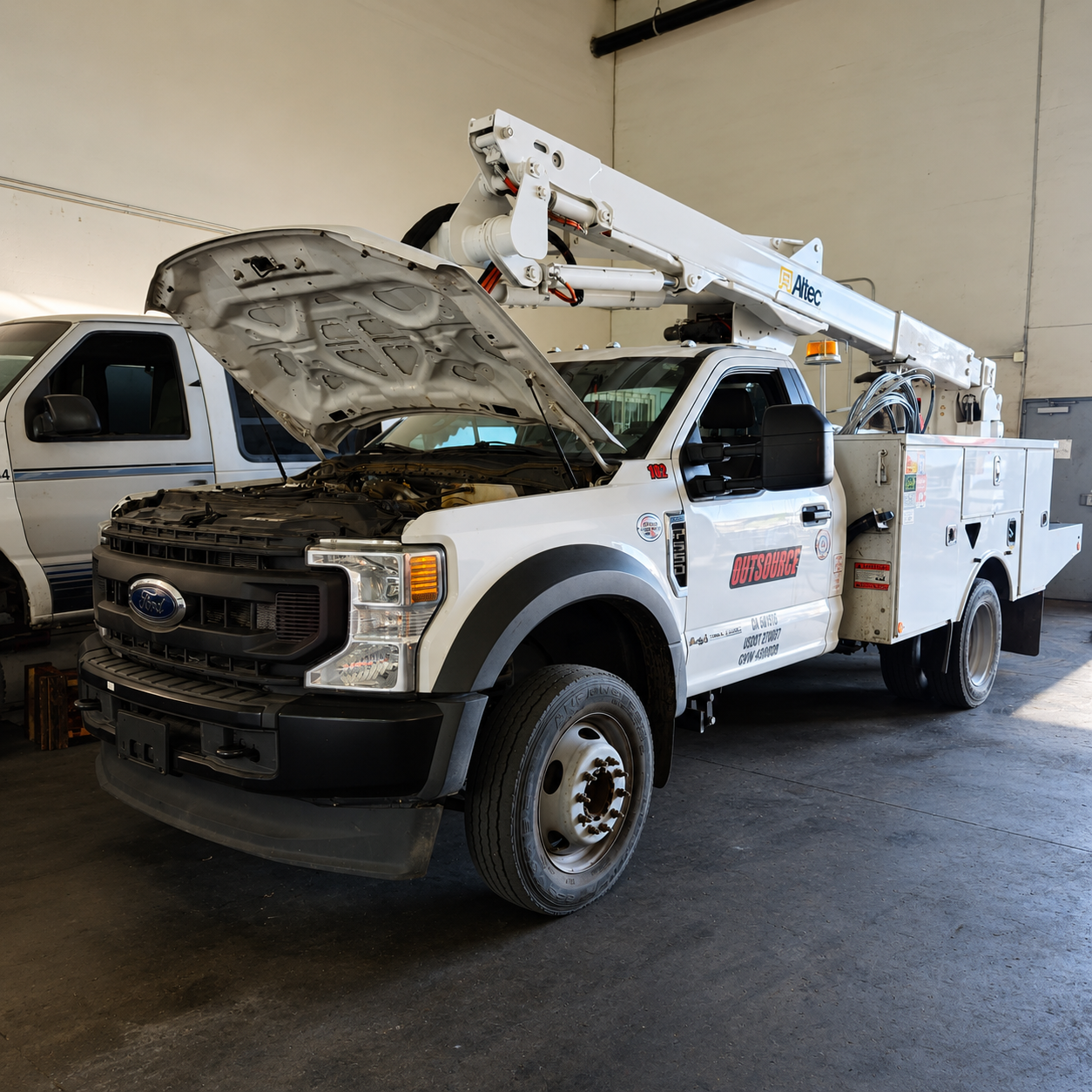 Work truck repair capability for utility fleets, service bodies, and vocational vehicles.