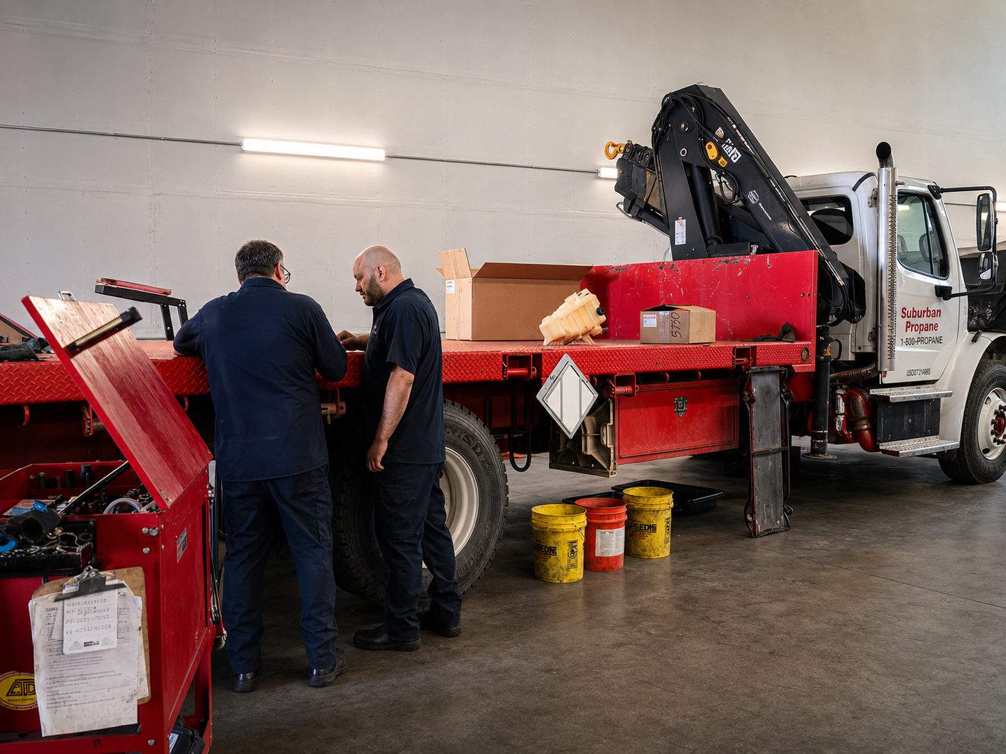 Commercial work truck repair planning and service coordination focused on fleet reliability and uptime.