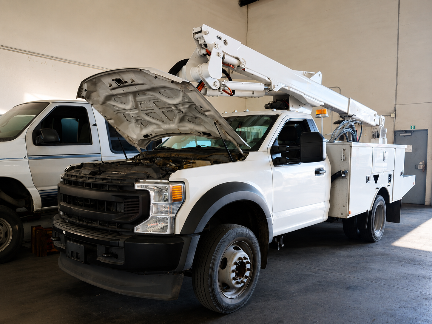 Fleet preventive maintenance service in progress on a commercial vehicle in Las Vegas