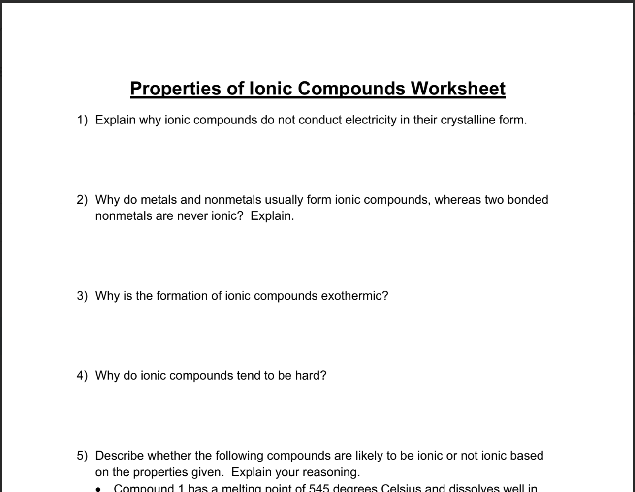 Types of Compounds & Properties | Enhance Your Chemistry Knowledge ...