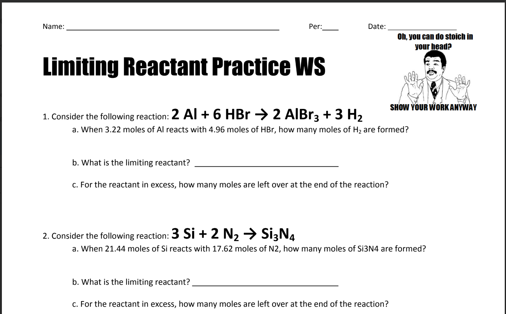 Excess Reactant Explained: How to Identify & Calculate It in Reactions ...