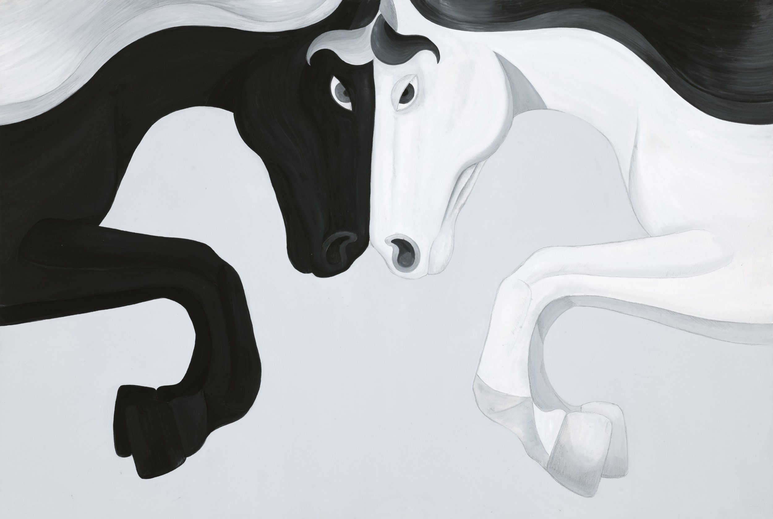 "Two Horses"

39x54 cm, Gouache on Cotton Paper