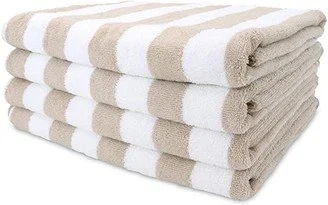 Striped Oversized Beach Towel, Pack of 4