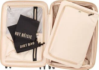21 INCH CARRY ON ROLLER LUGGAGE IN BEIGE COLOR