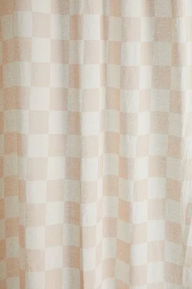 Checkerboard Shower Curtain in Cream
