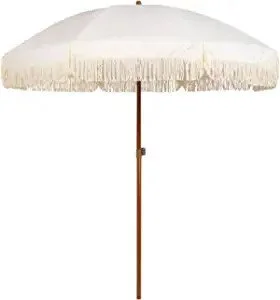 7ft Patio Umbrella with Fringe Outdoor Tassel Umbrella