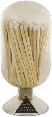 Skeem Design Glass Fireplace Match Cloche Bottle