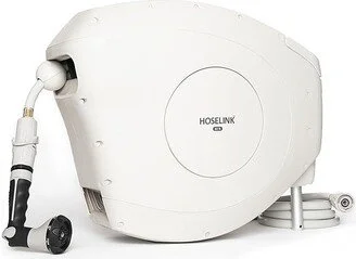 HOSELINK Beige, 82ft Automatic Retractable Garden Hose Reel