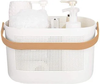 Plastic Storage Baskets with Handles, Shower Caddy Shelf Organizers Basket for Bathroom