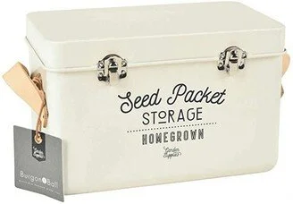 Burgon & Ball Seed Packet Storage Tin Stone Cream