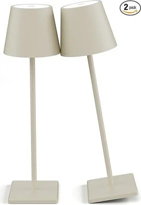 2-Pack LED Cordless Table Lamp, Rechargeable Battery Desk lamp