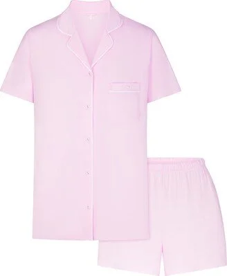 SKIMS PINK PAJAMA SHORTS SET