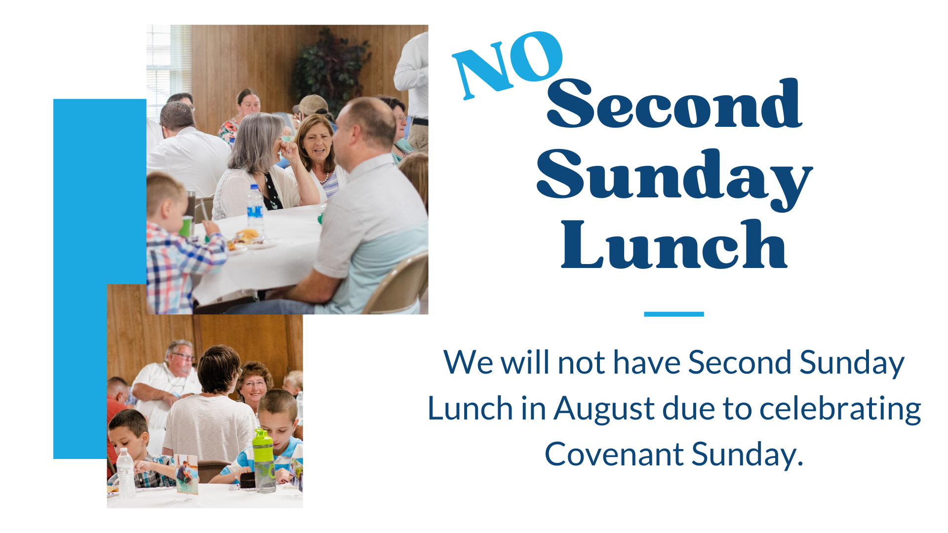 NO Second Sunday Lunch