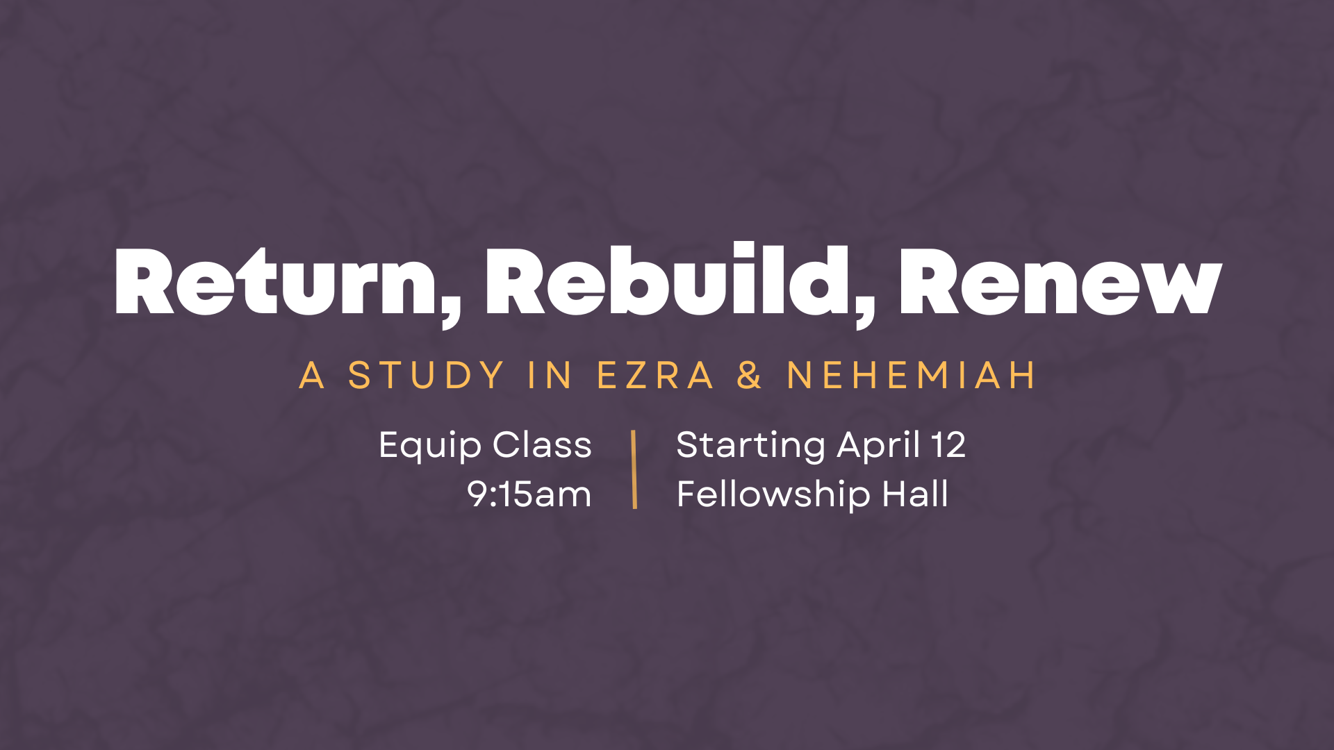 New Equip Classes for Adults