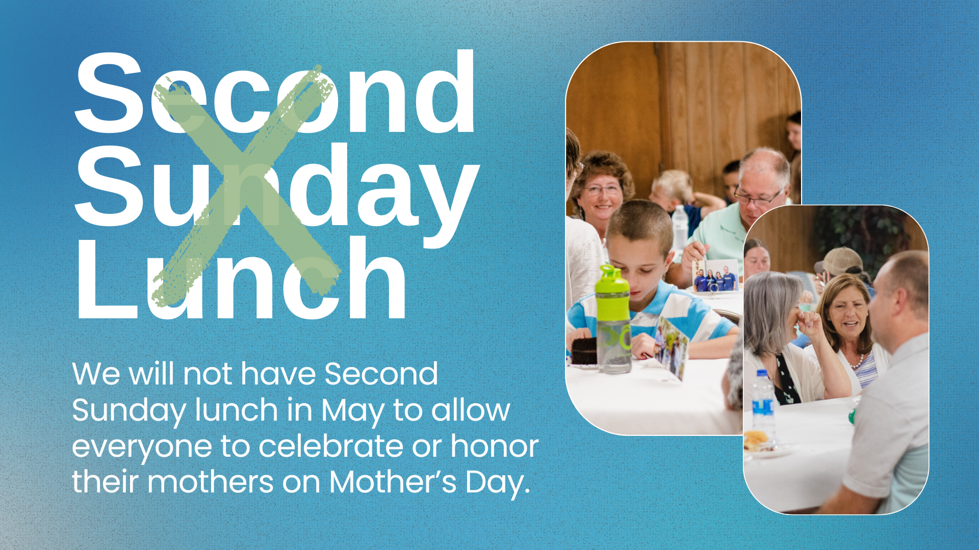 No Second Sunday Lunch