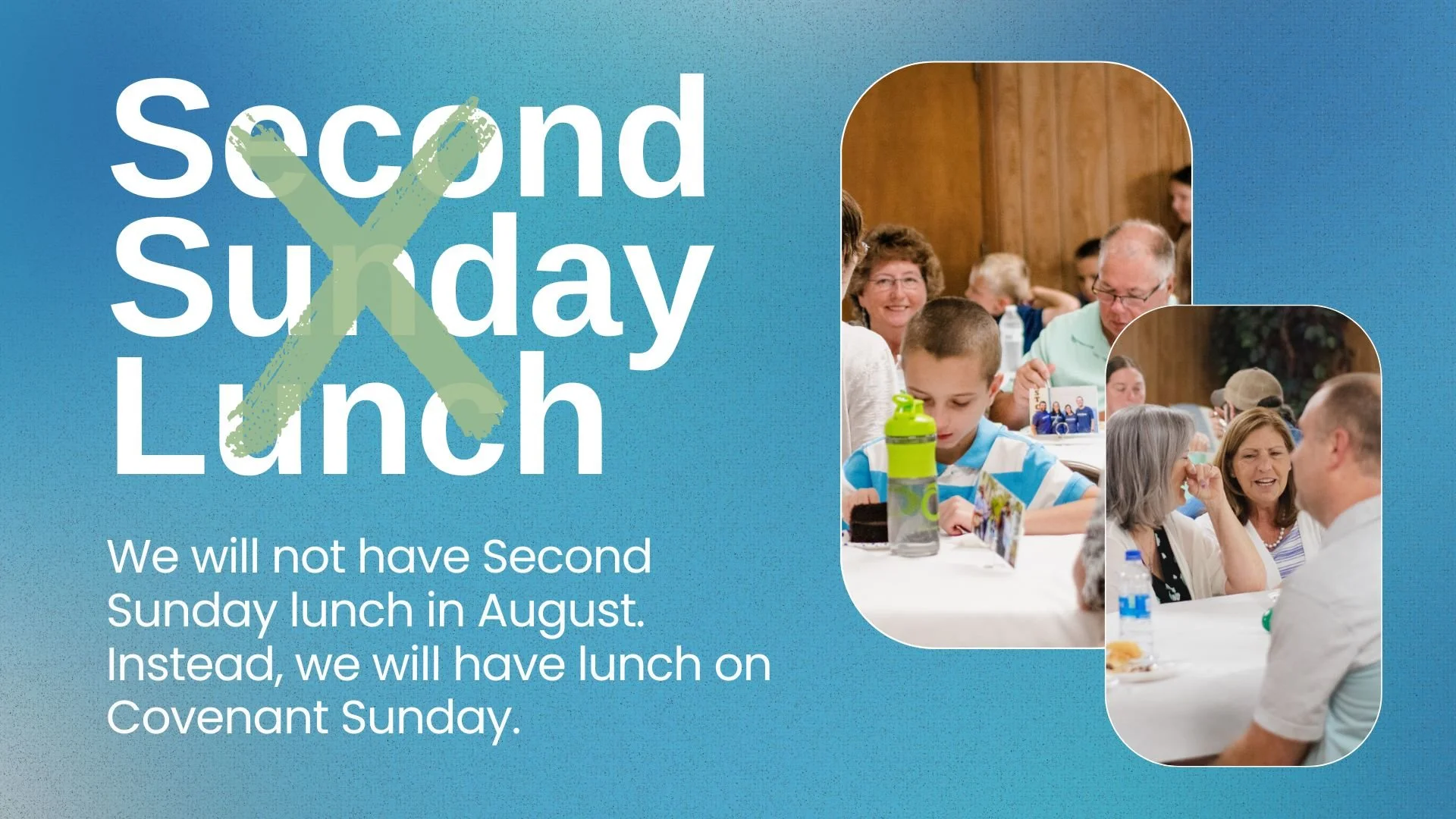 No Second Sunday Lunch