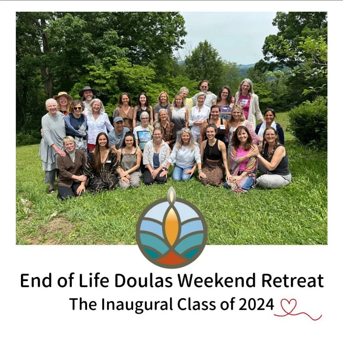 Grateful for this amazing cohort of Death Doulas 🤍 here we are world ✨