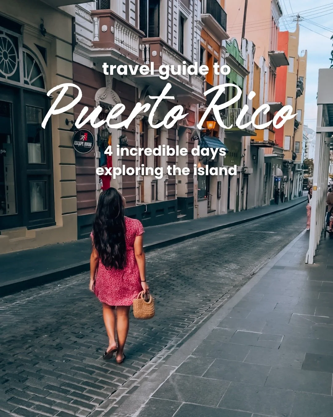 If you&rsquo;re planning a trip to Puerto Rico, 
here is your perfect itinerary for a relaxed paced trip. 

Intentional days that actually let you feel the island.

Day 1: 
Arrive and get lost in the colors of Old San Juan. 
Cobblestone streets, ocea