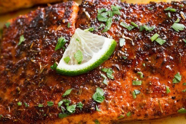 Cajun Atlantic Salmon, Belgian Chocolate Ganache Tart