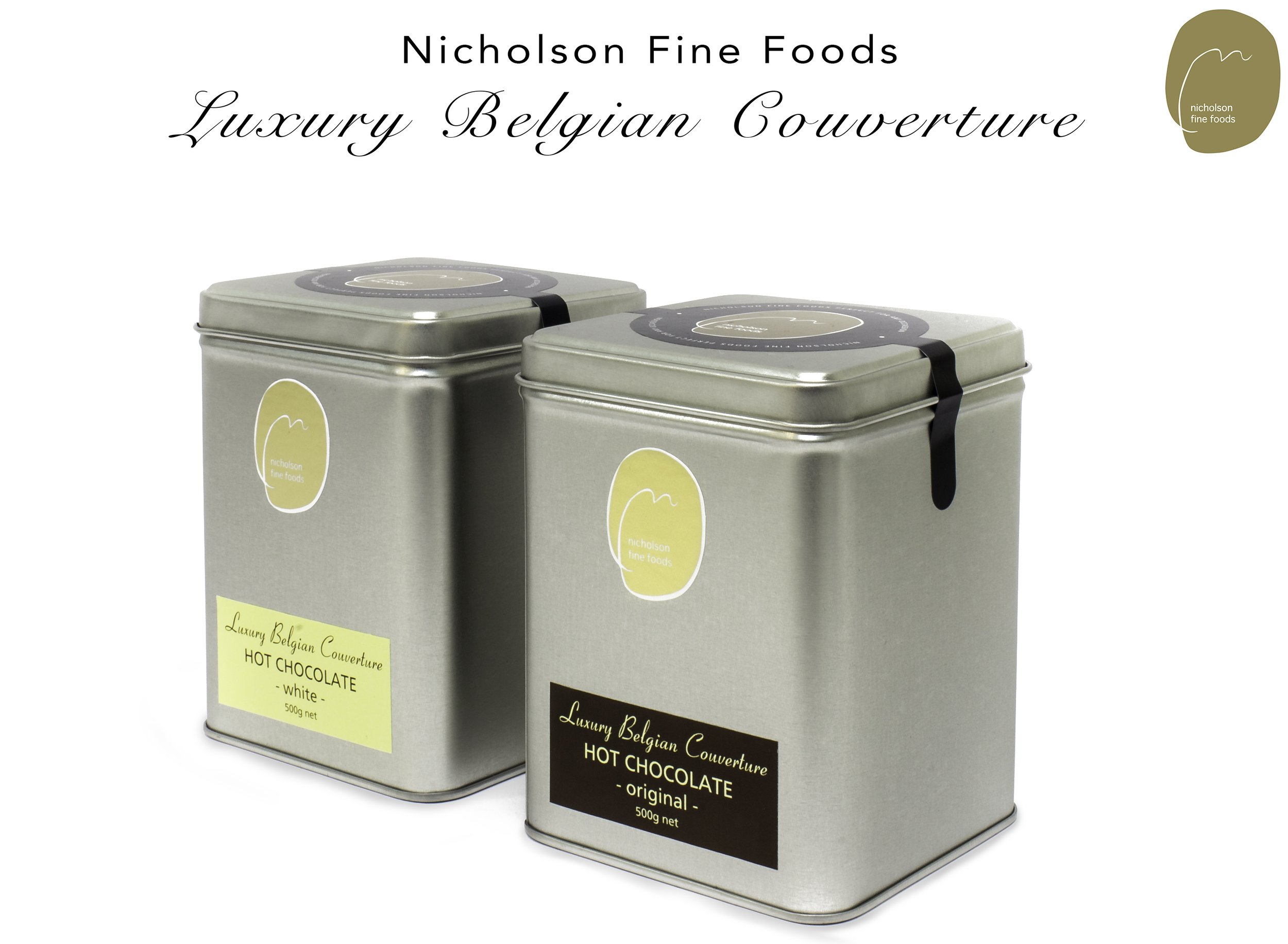 Luxury Belgian Couverture Hot Chocolate Range retail 500g gift tins.jpg
