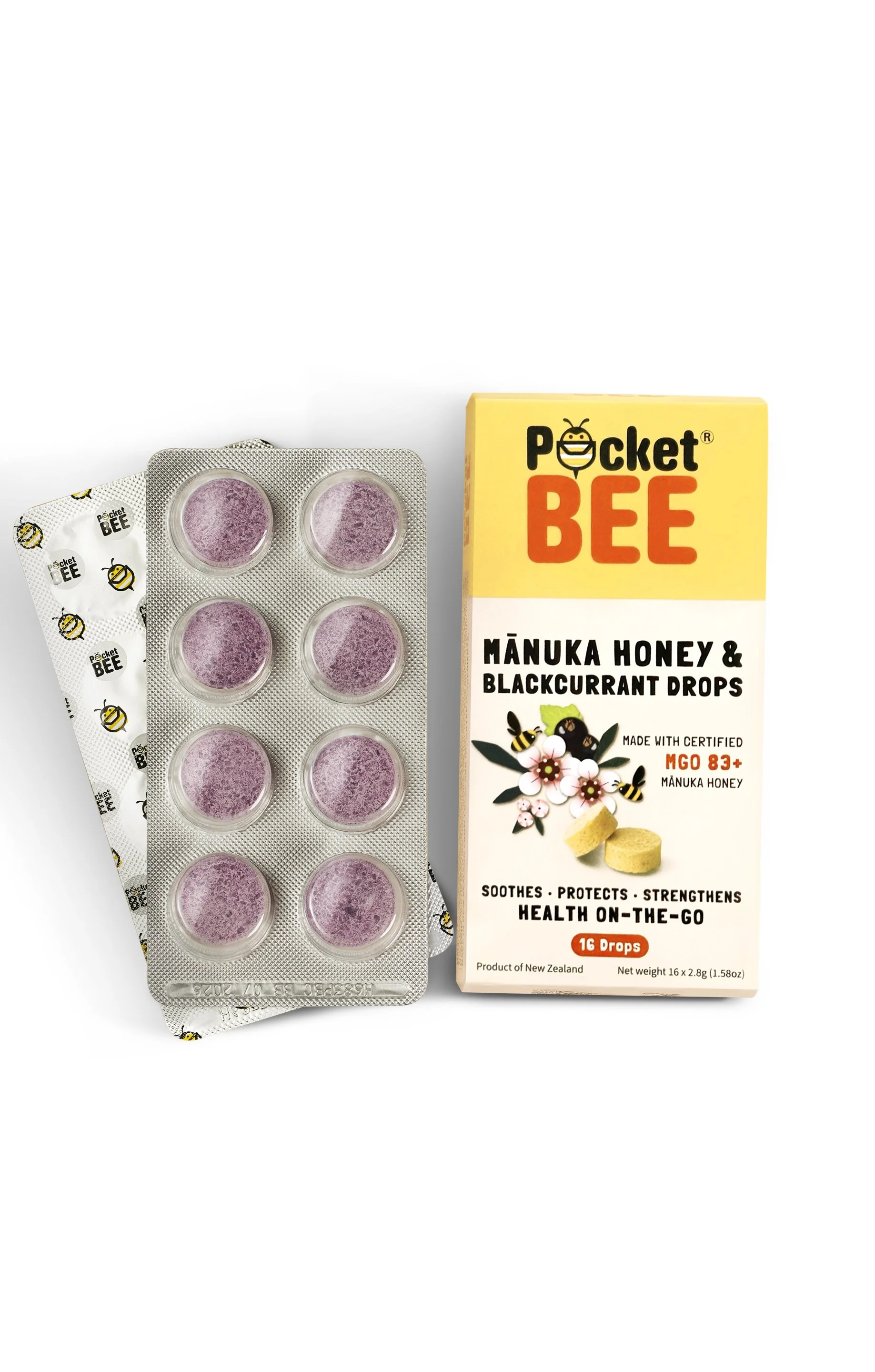 Plain Manuka Honey & Blackcurrant Drops
