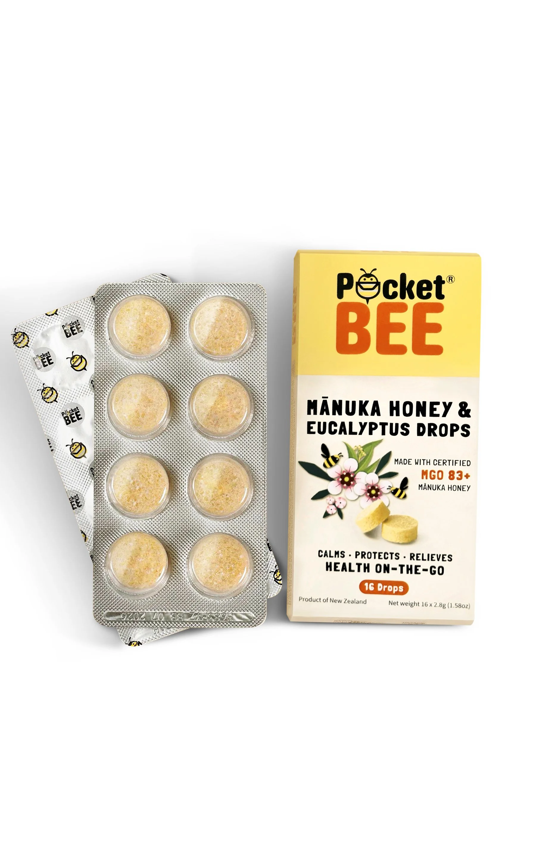 plain Manuka Honey & Eucalyptus Drops