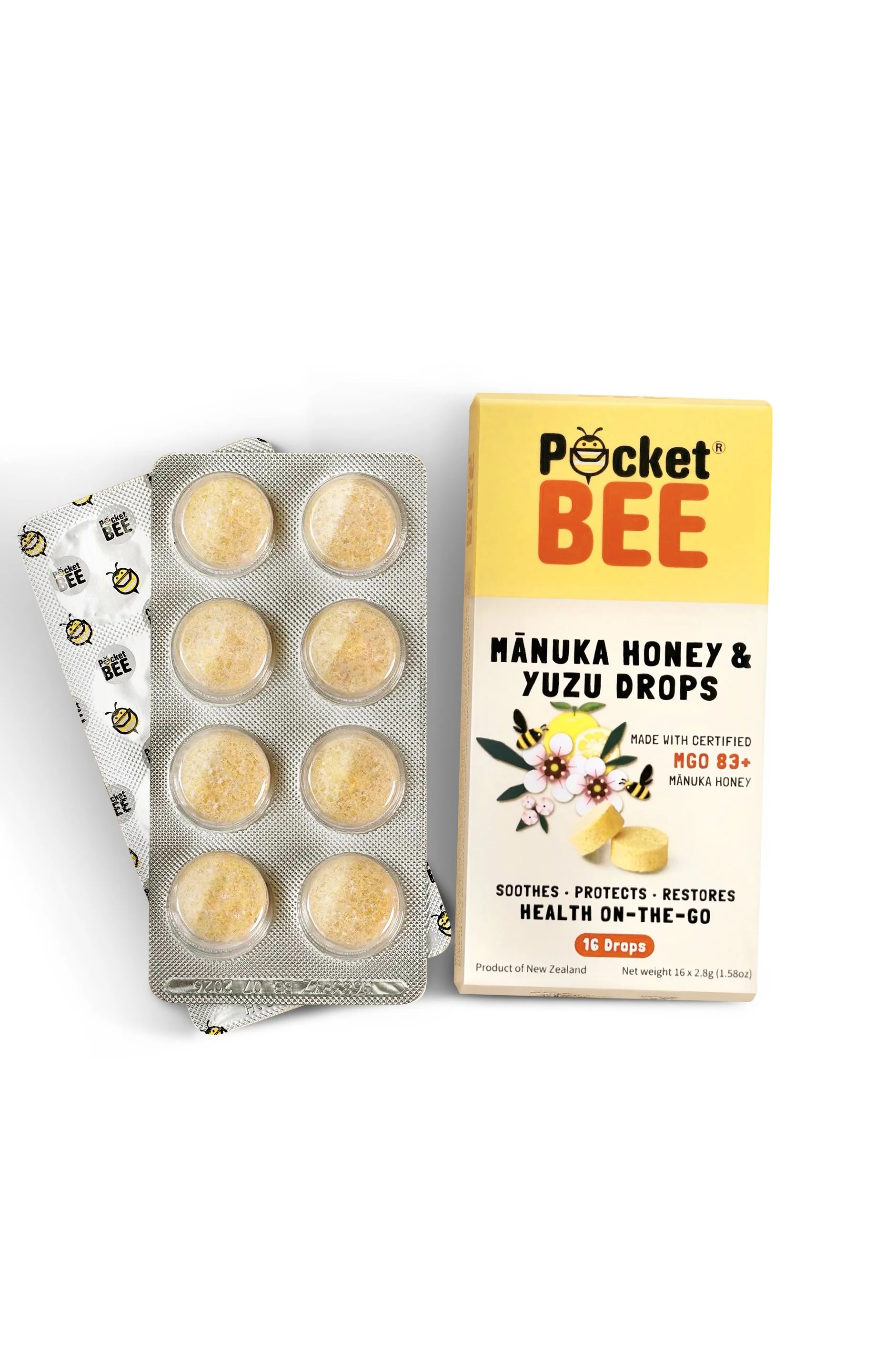 plain Manuka Honey & Yuzu Drops