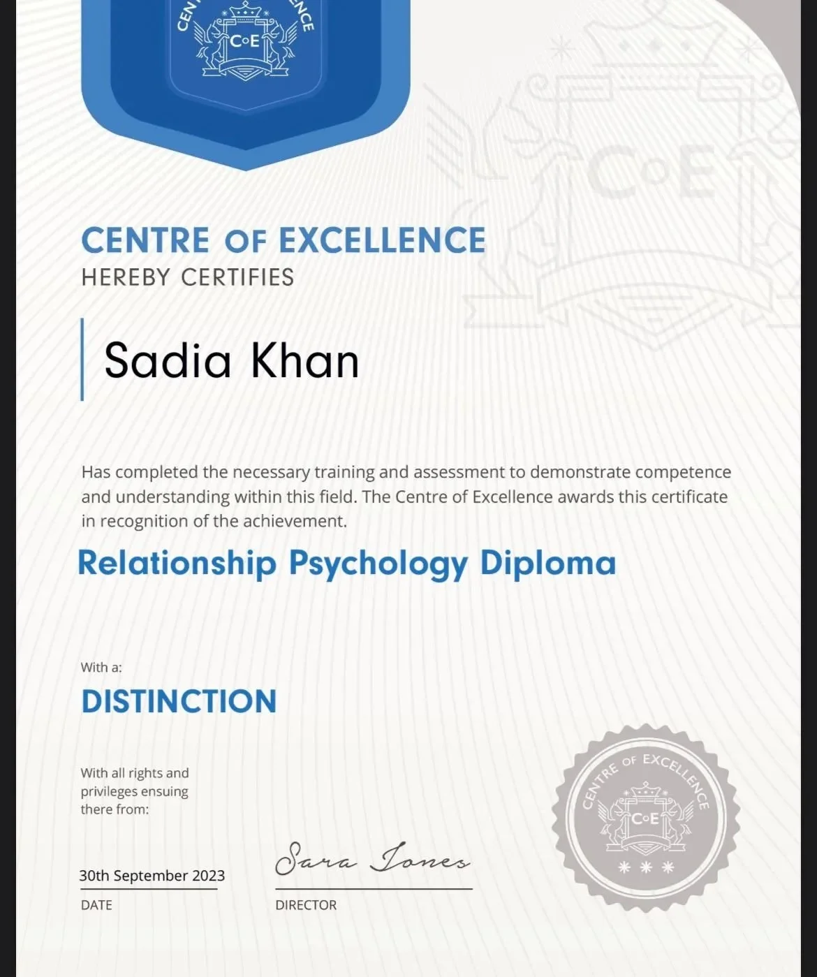 About Sadia Qualifications — Sadia Khan Psychology