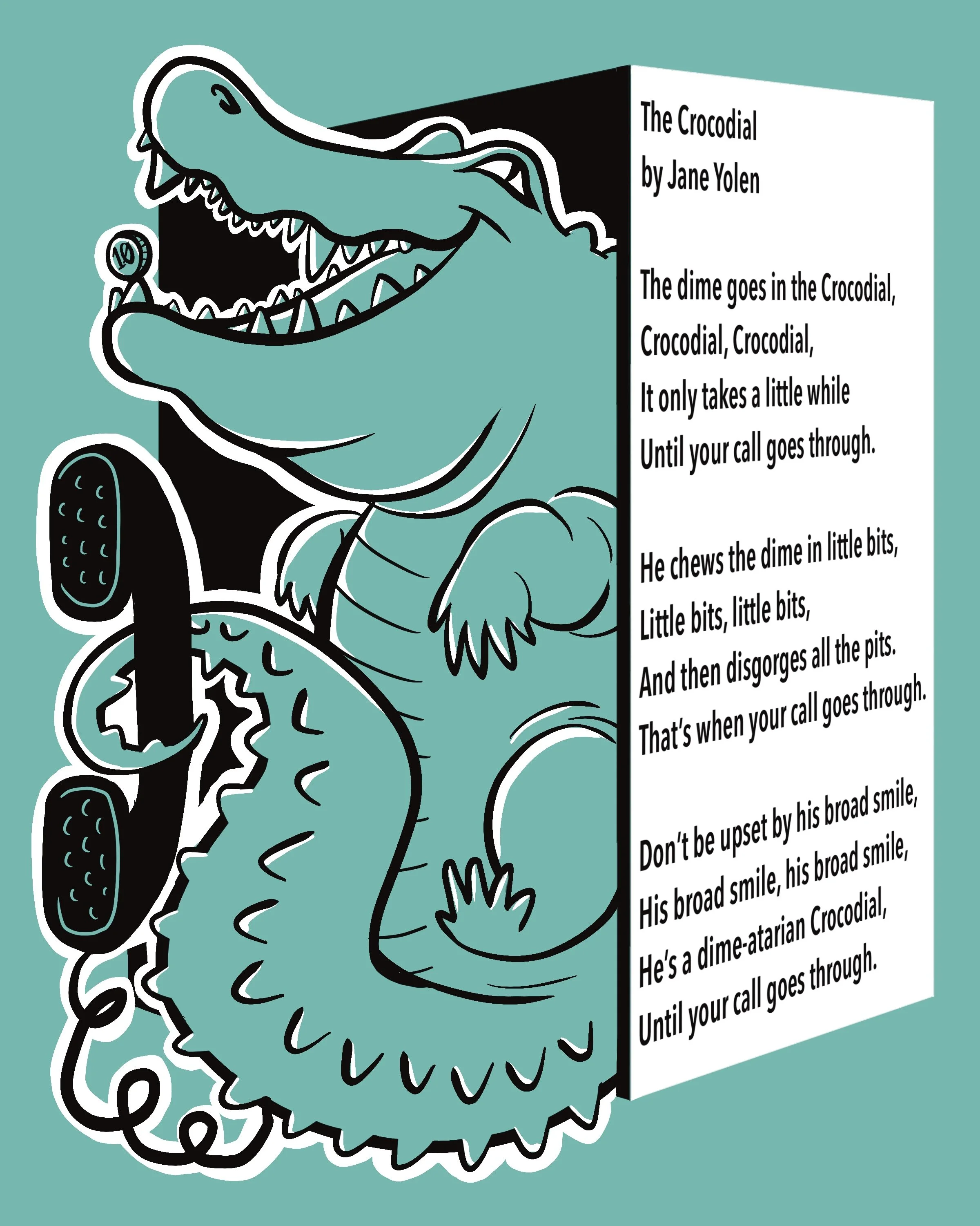 The Crocodial - Poem illustration for The Crocodial by Jane Yolen