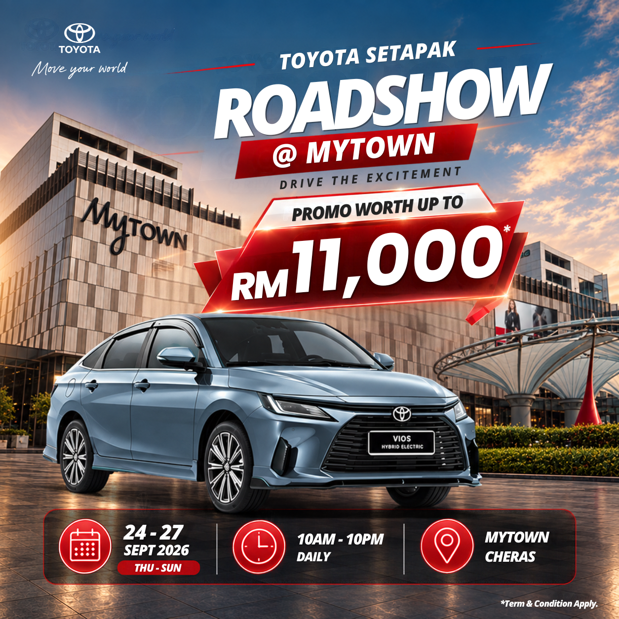 Archived MyTOWN roadshow poster, 24–27 September 2026