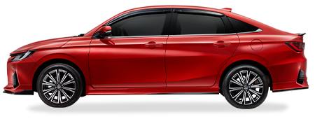 Red Toyota Vios side profile