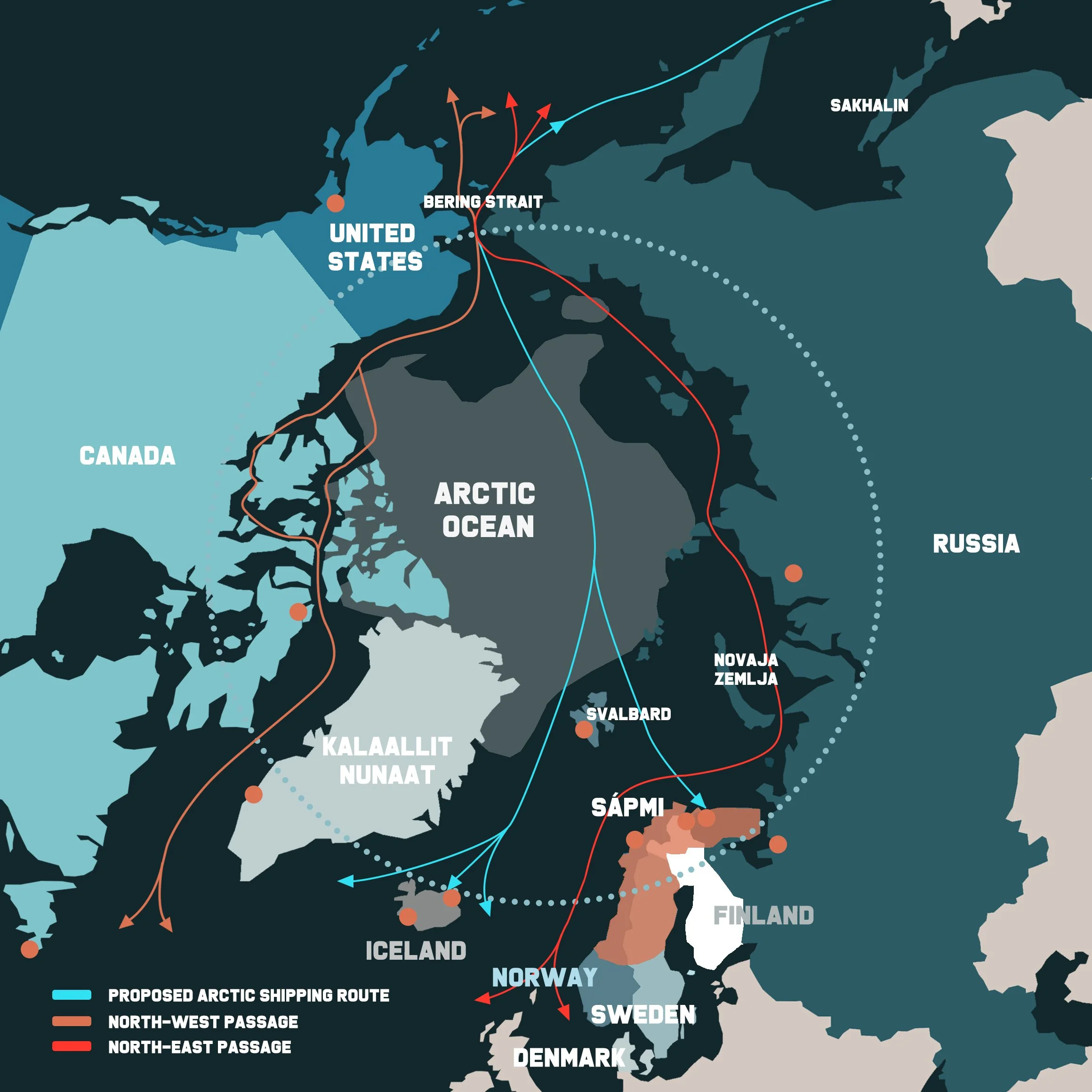 Artic Routes/map Kartat — Operaatio Arktis