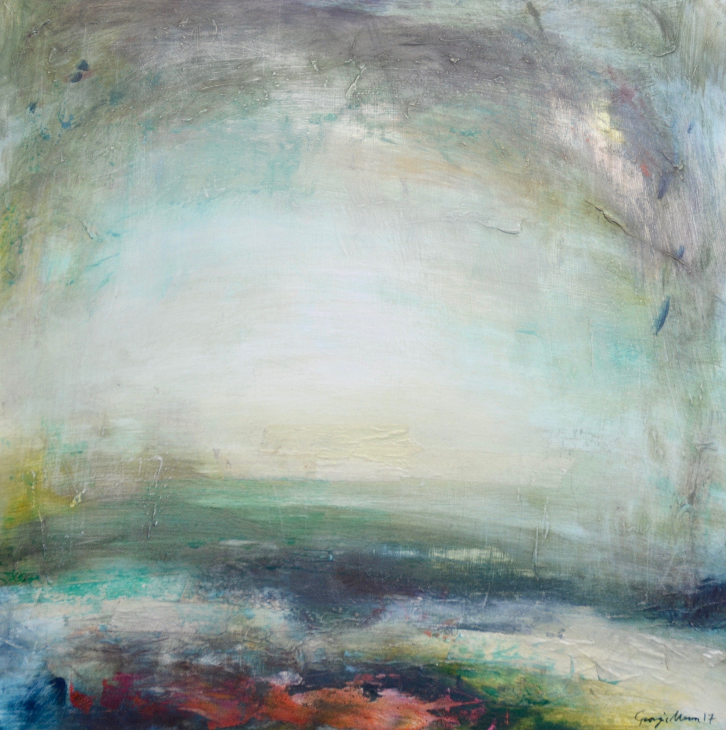 SOLD TO ALICE ROCKALL Duck Green 60 x 60 cm £200 ASP .jpg