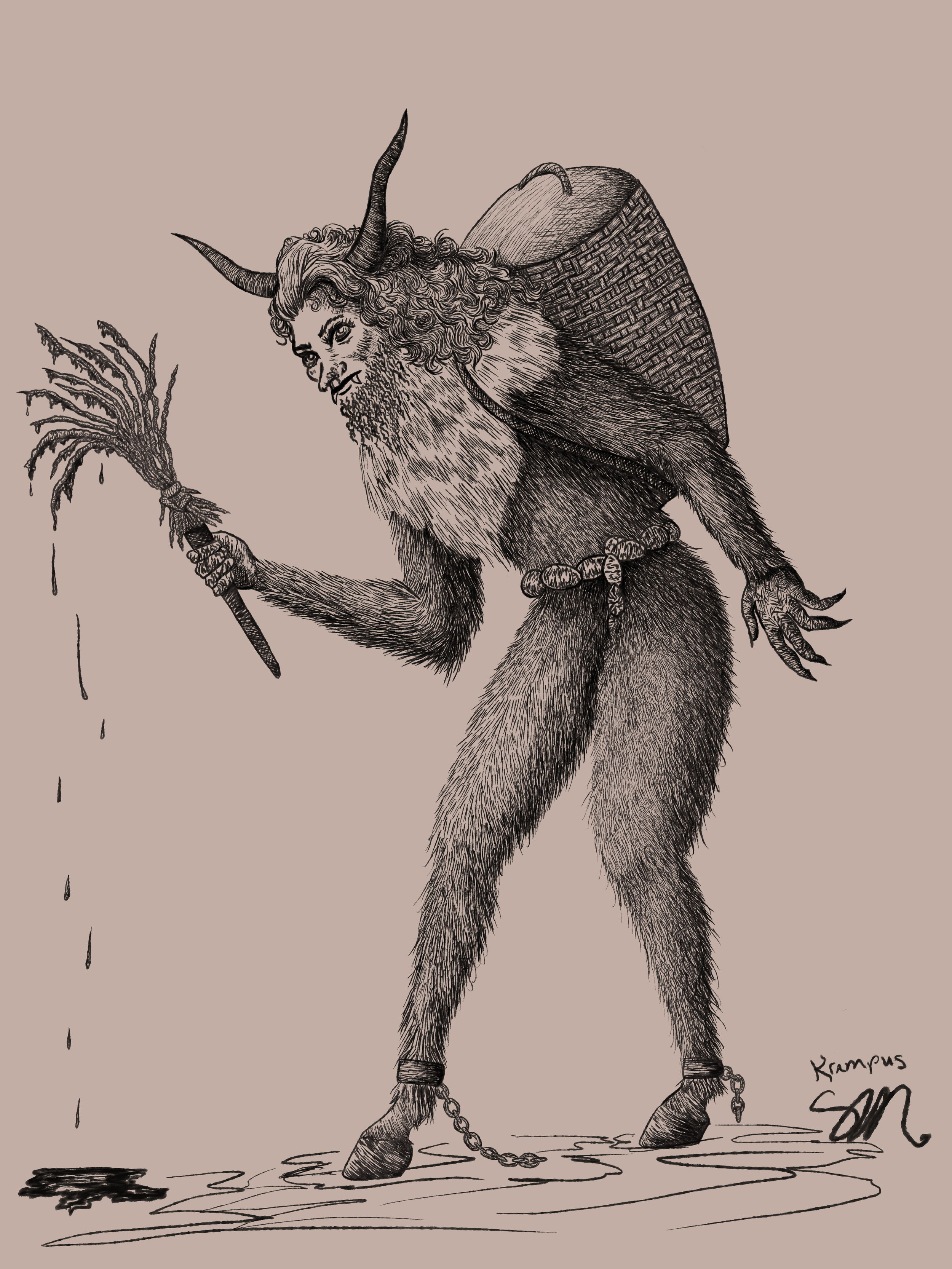 Krampus Print 8x12