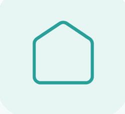 Outline of a simple house structure with a pentagon shape, no details or background.