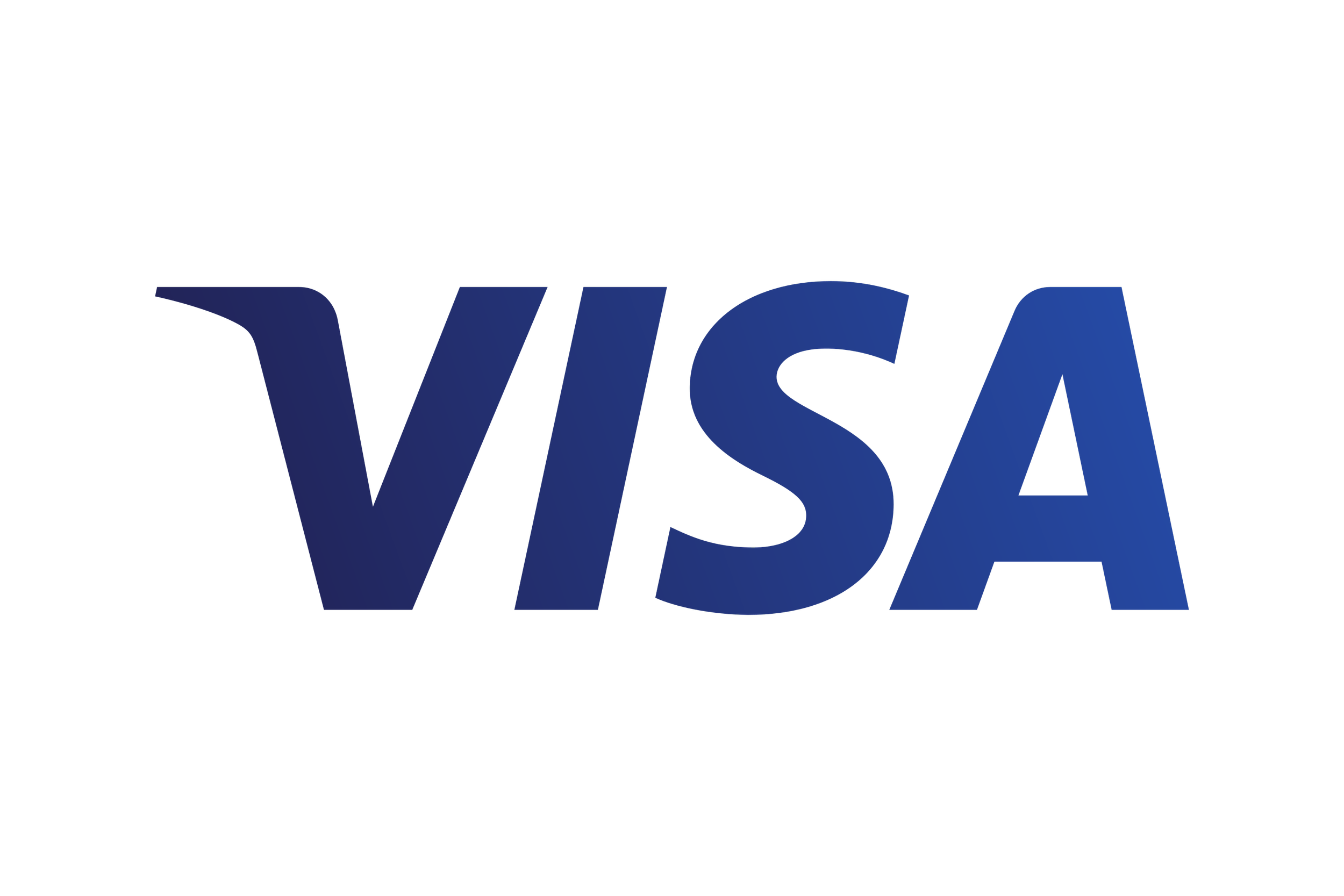 Visa logo in dark blue on a black background