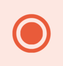 A red target symbol with a smaller white circle around it on a light pink background.