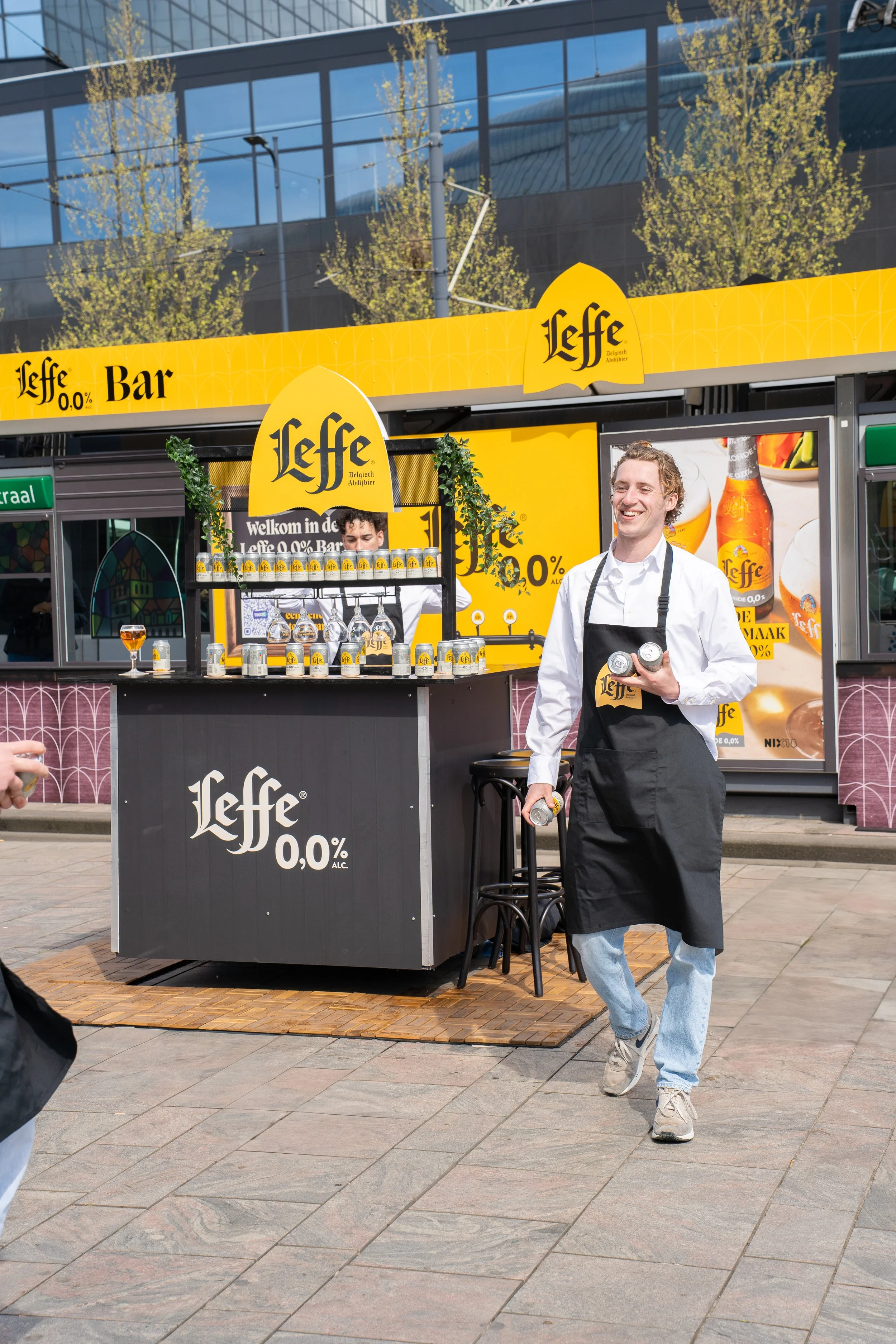 Leffe 0.0 sample activatie op Rotterdam Centraal