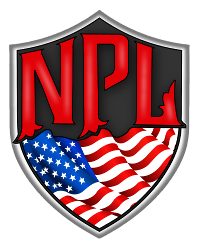 Logo of the NPL with the American flag in the shield.