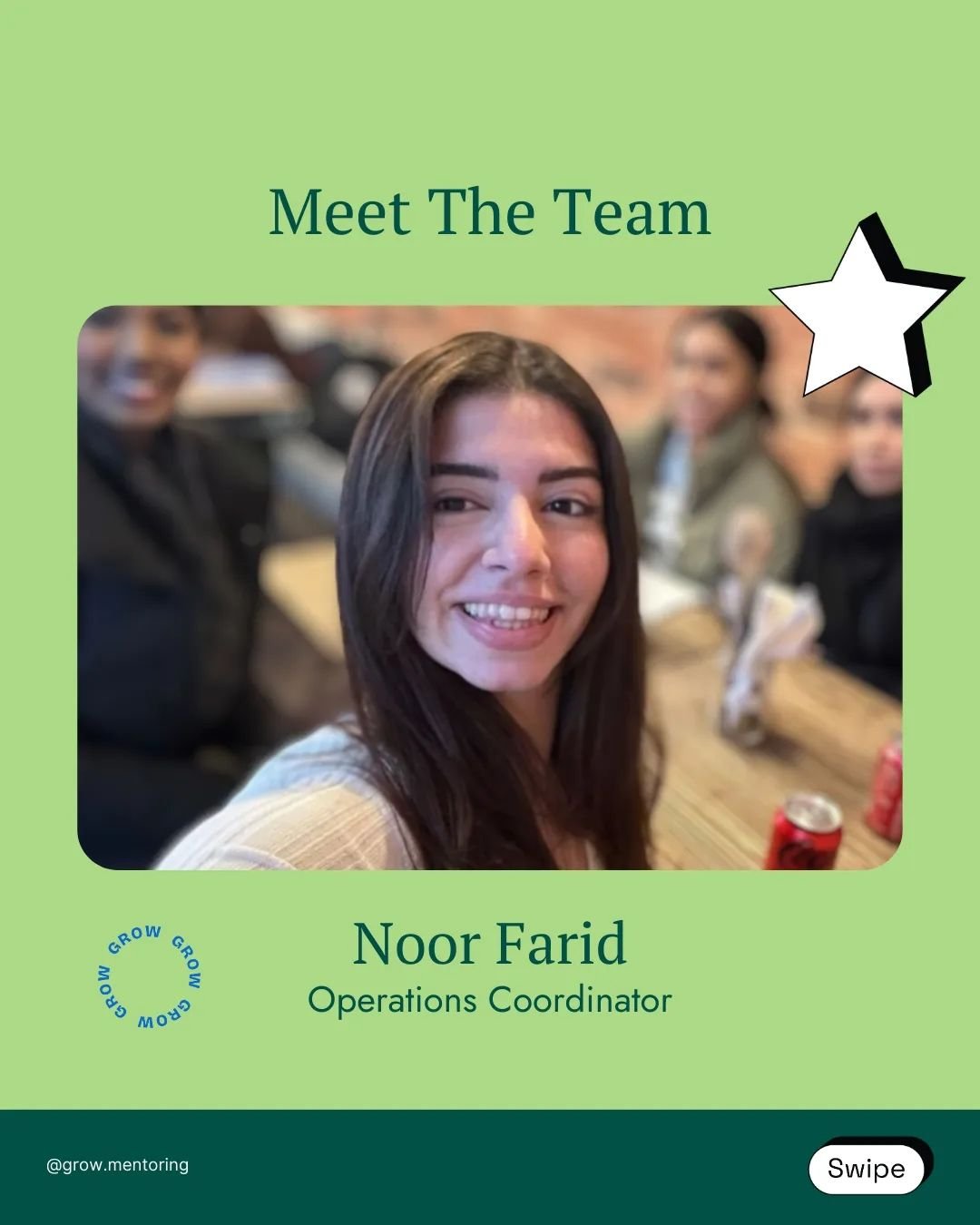 Meet The Team | Introducing Noor 🙌

Playing a key role in our operations team, Noor finds the best matches between mentees and mentors, helping foster a flourishing relationship. Being a mentee herself, she is proud to be part of the team and contri