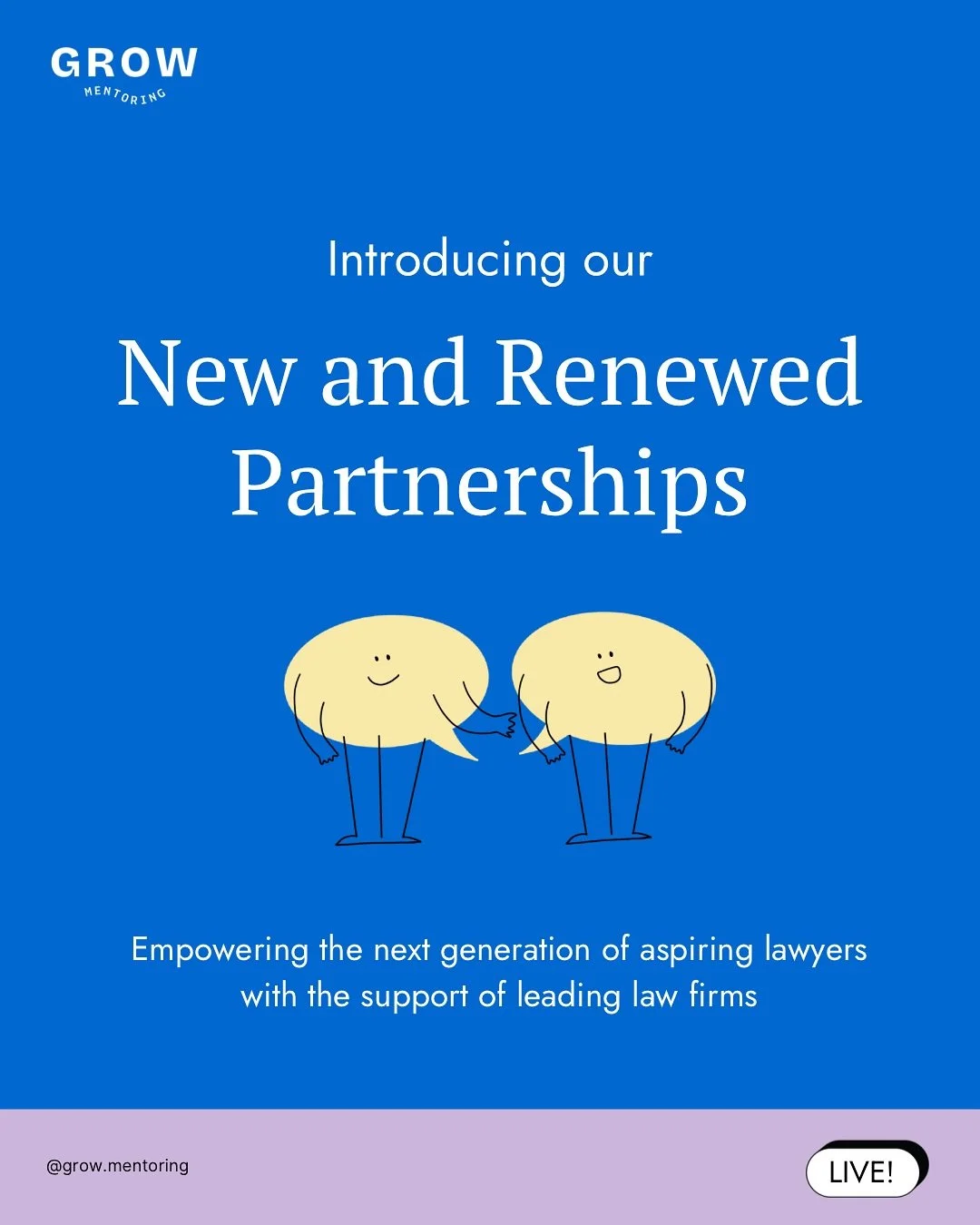 Introducing GROW&rsquo;s latest partnerships 🚀

We&rsquo;re delighted to be joined by these leading law firms as we continue to advance accessibility and empowering the next generation of lawyers. Whether brand new or renewed partnerships, the suppo