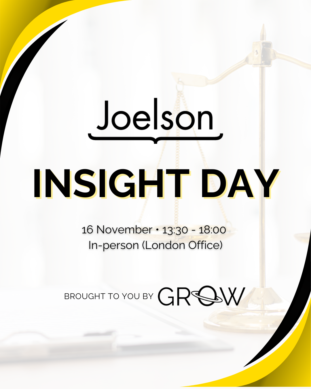 We partnered with Joelson, a top-ranked commercial West End law firm, to provide the GROW community with an exclusive in-person Insight Day at their London office. Click above to read more.