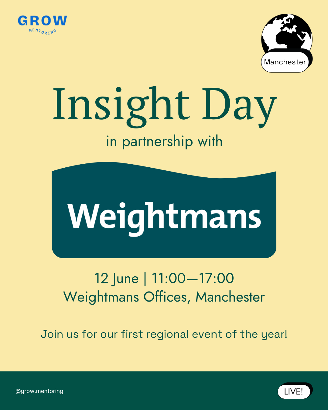 We partnered with Weightmans for our first ever regional Insight Day in their Manchester Office. Click above to read more.
