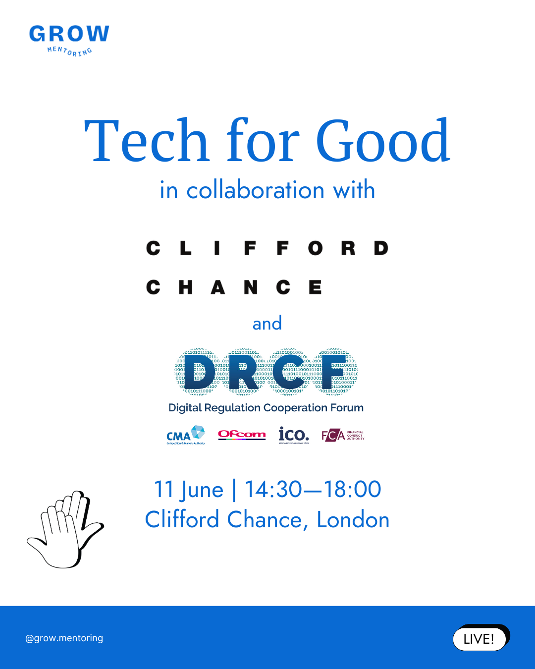 We joined forces with the Clifford Chance Tech Group and the DRCF to discuss careers in digital governance, law and regulation and much more. Click above to read more.