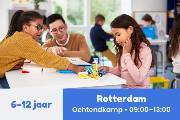 Rotterdam • Robotica ochtendkamp • 19–22 okt (ma–do, 4 dagen) • 09:00–13:00 • NL/EN