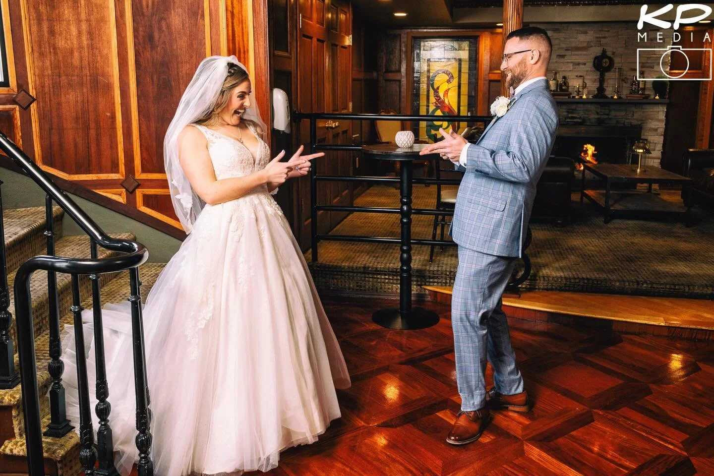 Everyone get your finger guns ready &mdash; here are a few preview photos from Julia and Brendan&rsquo;s wedding!