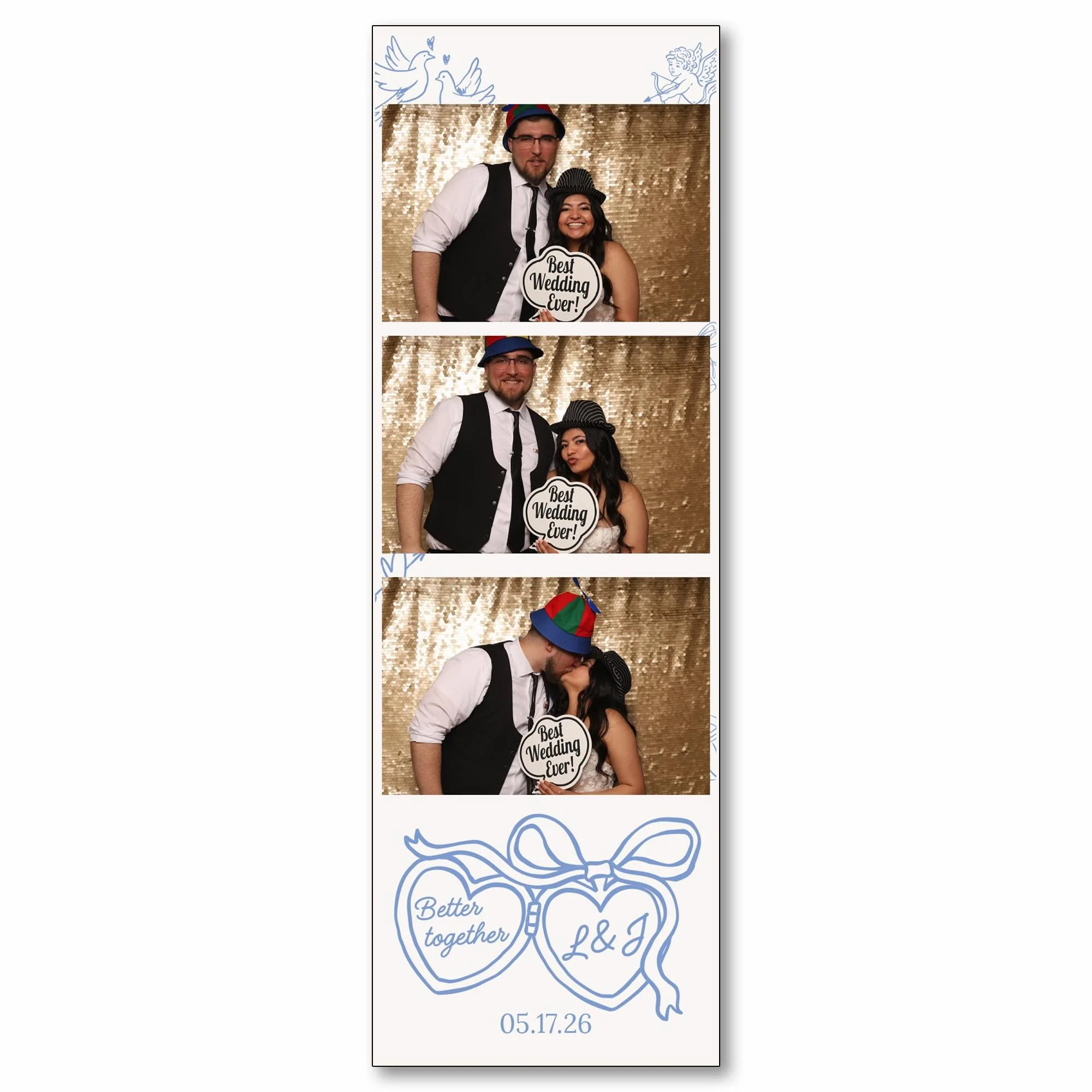 Lucy and Jared looking fantastic at their photo booth!