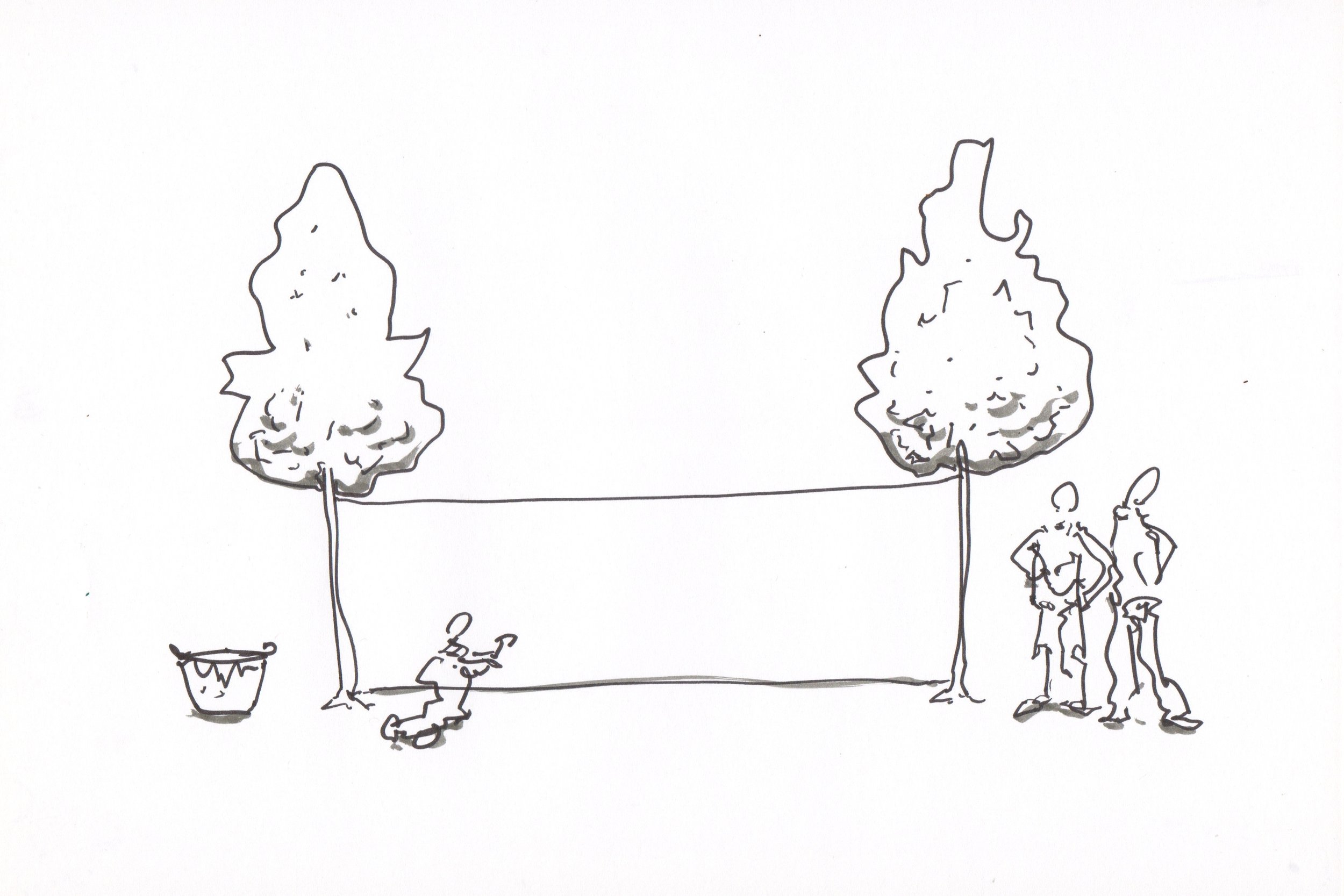 Fifteen Thousand Steps by Davide Sozio, a participatory art project with IUAV University of Venice, 2026 - preparatory drawing 1.