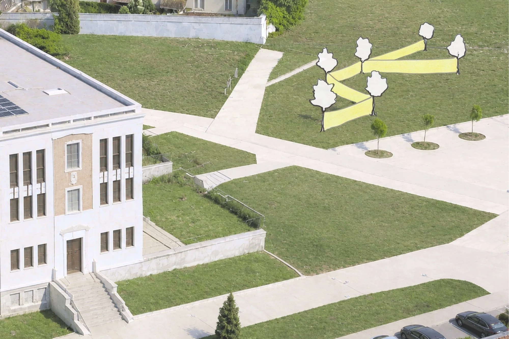 Fifteen Thousand Steps by Davide Sozio, a participatory art project with IUAV University of Venice, 2026 - render 5.