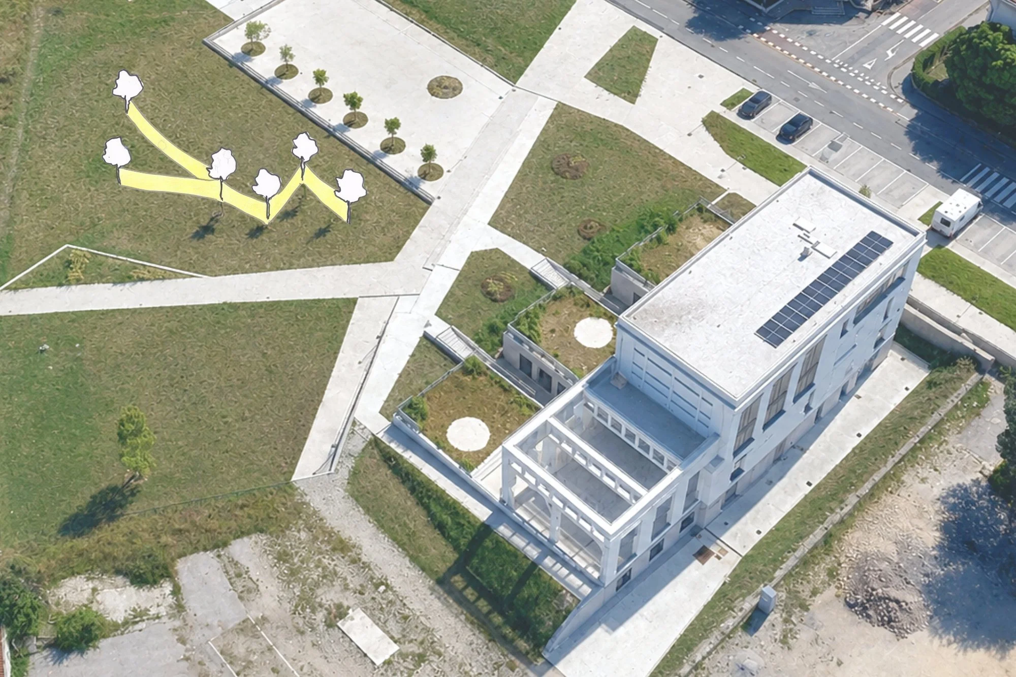 Fifteen Thousand Steps by Davide Sozio, a participatory art project with IUAV University of Venice, 2026 - render 3.